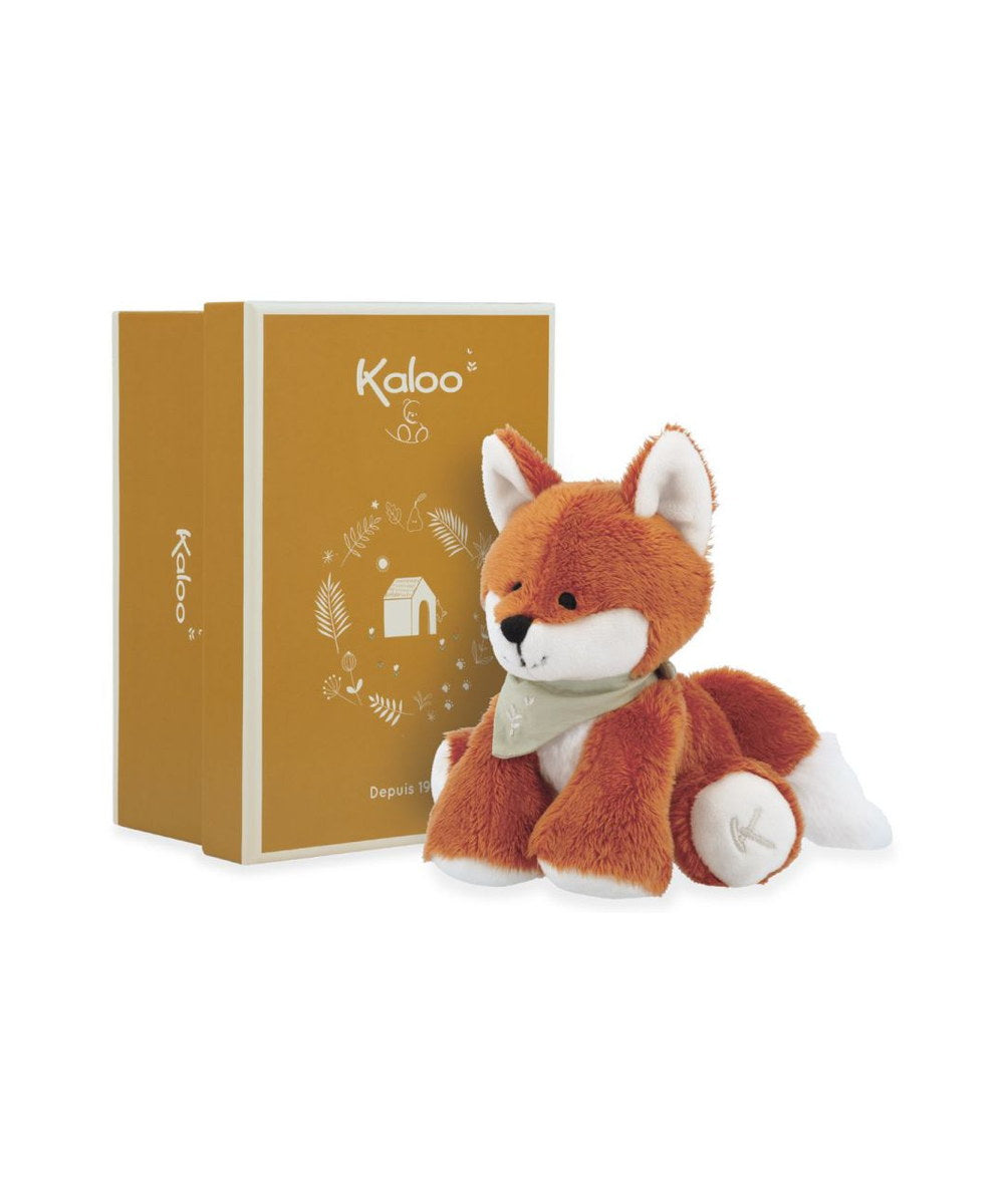 Mini peluche Renard Paprika 13 cm de la marque Kaloo, sur fond blanc