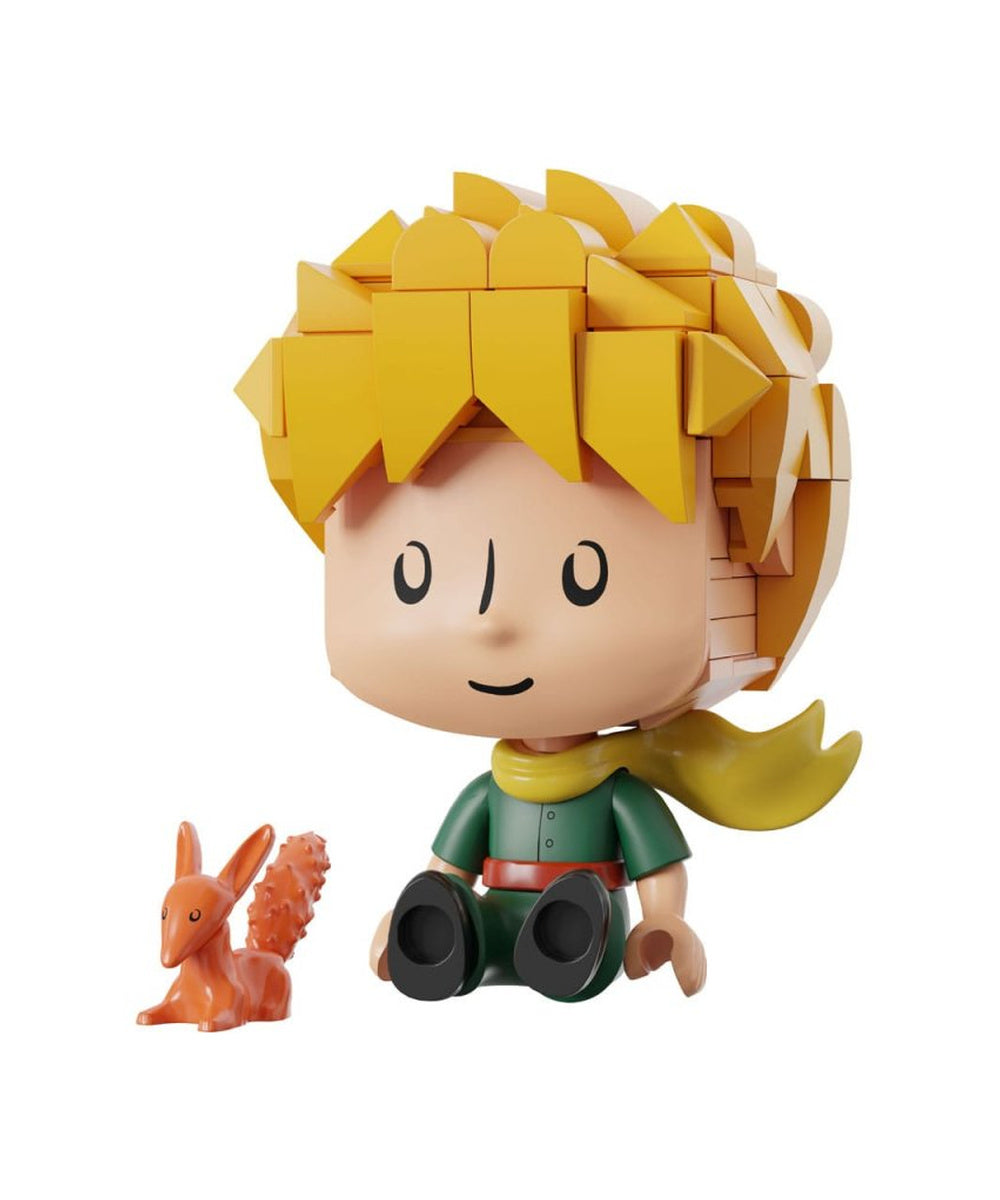 Figurine du Mini Petit Prince à construire avec son renard sur fond blanc