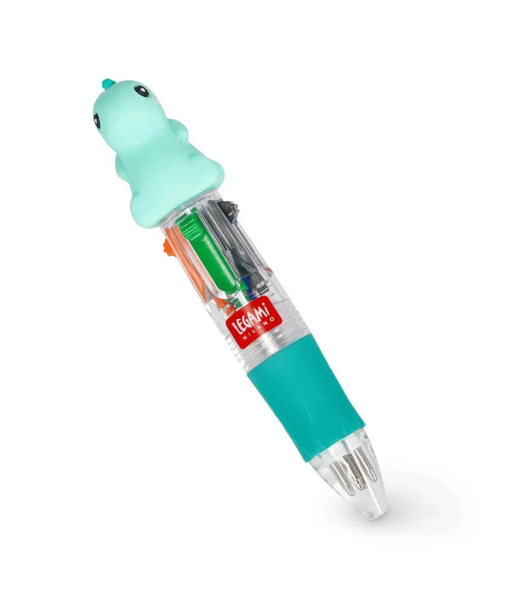 Mini Stylo bille 4 couleurs Dinosaure