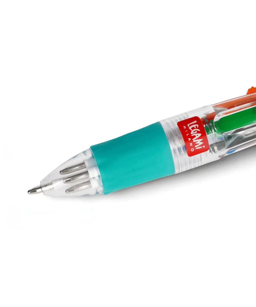 Mini Stylo bille 4 couleurs Dinosaure