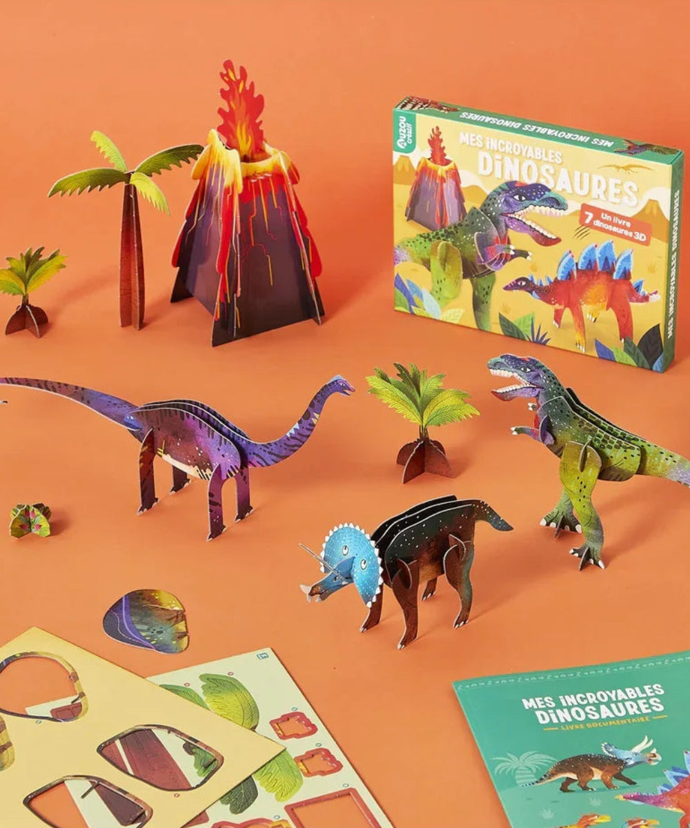 Mon Coffret d'Artiste - Mes Dinosaures à Construire de Auzou
