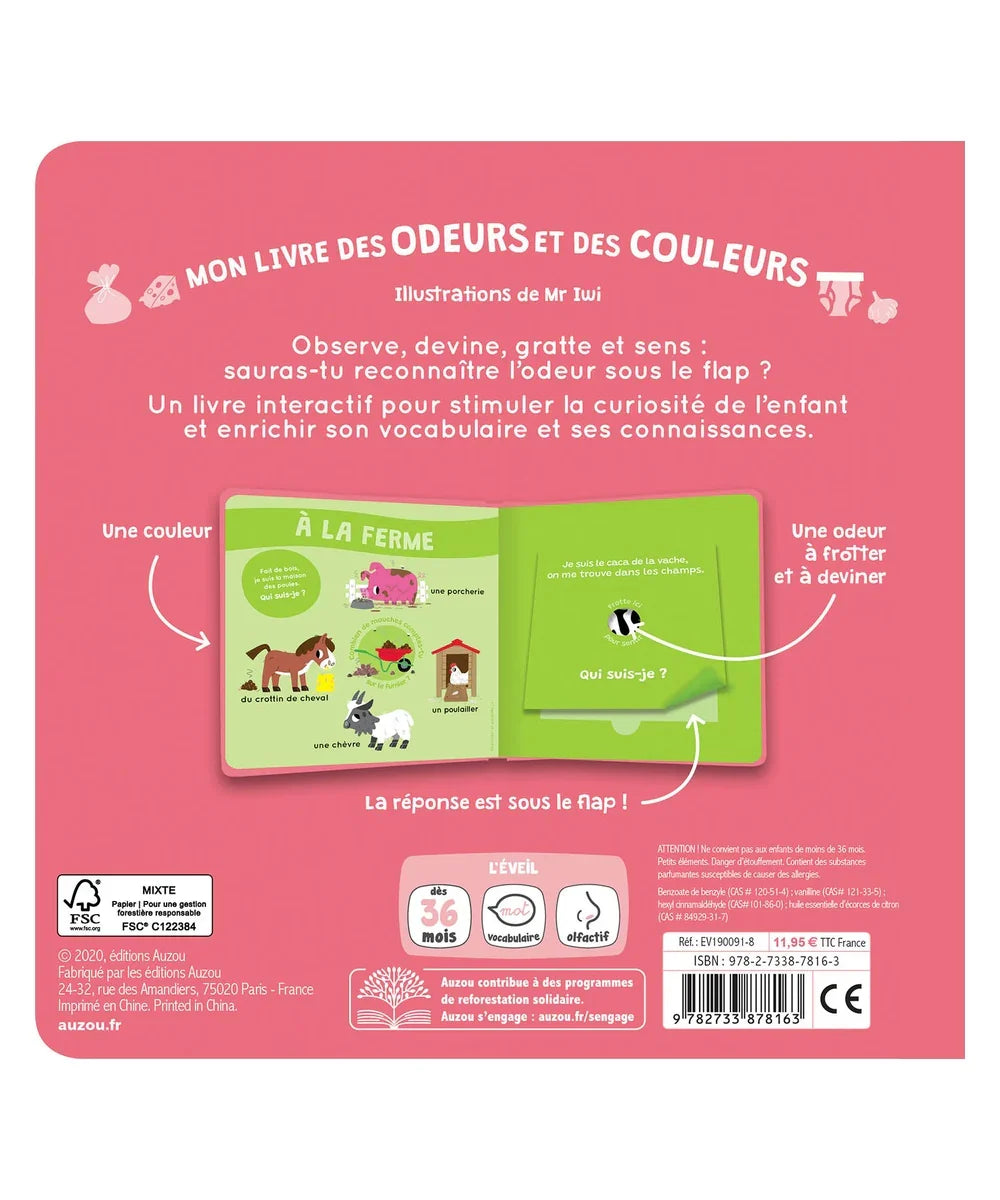 Mon Livre des Odeurs et des Couleurs - Le Livre des Odeurs Qui Puent — Auzou — vue 4