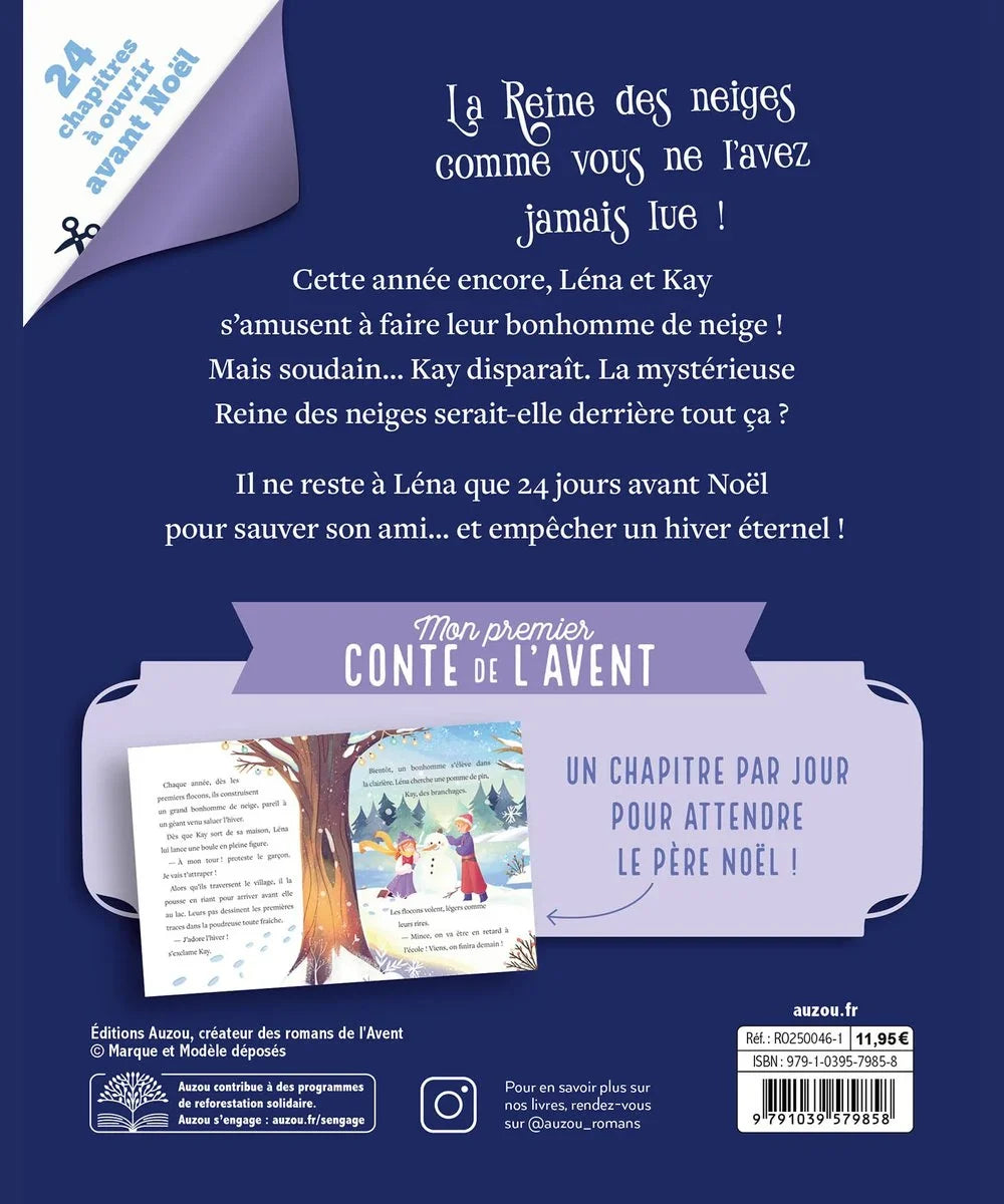 Gros plan en situation de Mon premier conte de l’avent - la reine des neiges -le conte d'andersen comme vous ne l'avez jamais lu ! de la marque Auzou