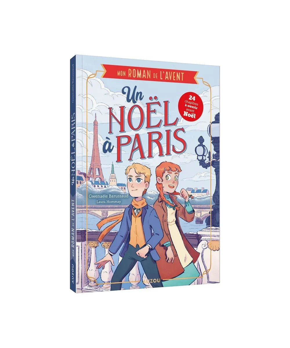 Mon roman de l'avent - un noël à paris de la marque Auzou, sur fond blanc