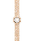 Montre en silicone imprimee petites fleurs baby bloom mrs ertha avec bracelet autoroulant.