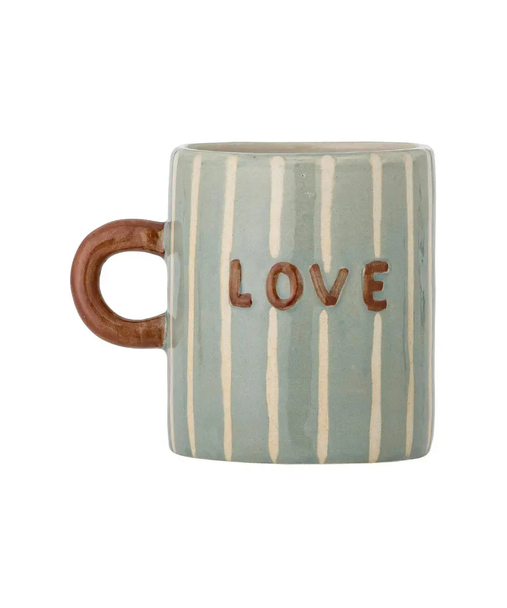 Détail du message "Love" du Mug Dad Cherish de Bloomingville