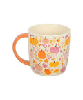 Mug Citrouilles roses et orange de la sélection Merci Léonie sur fond blanc