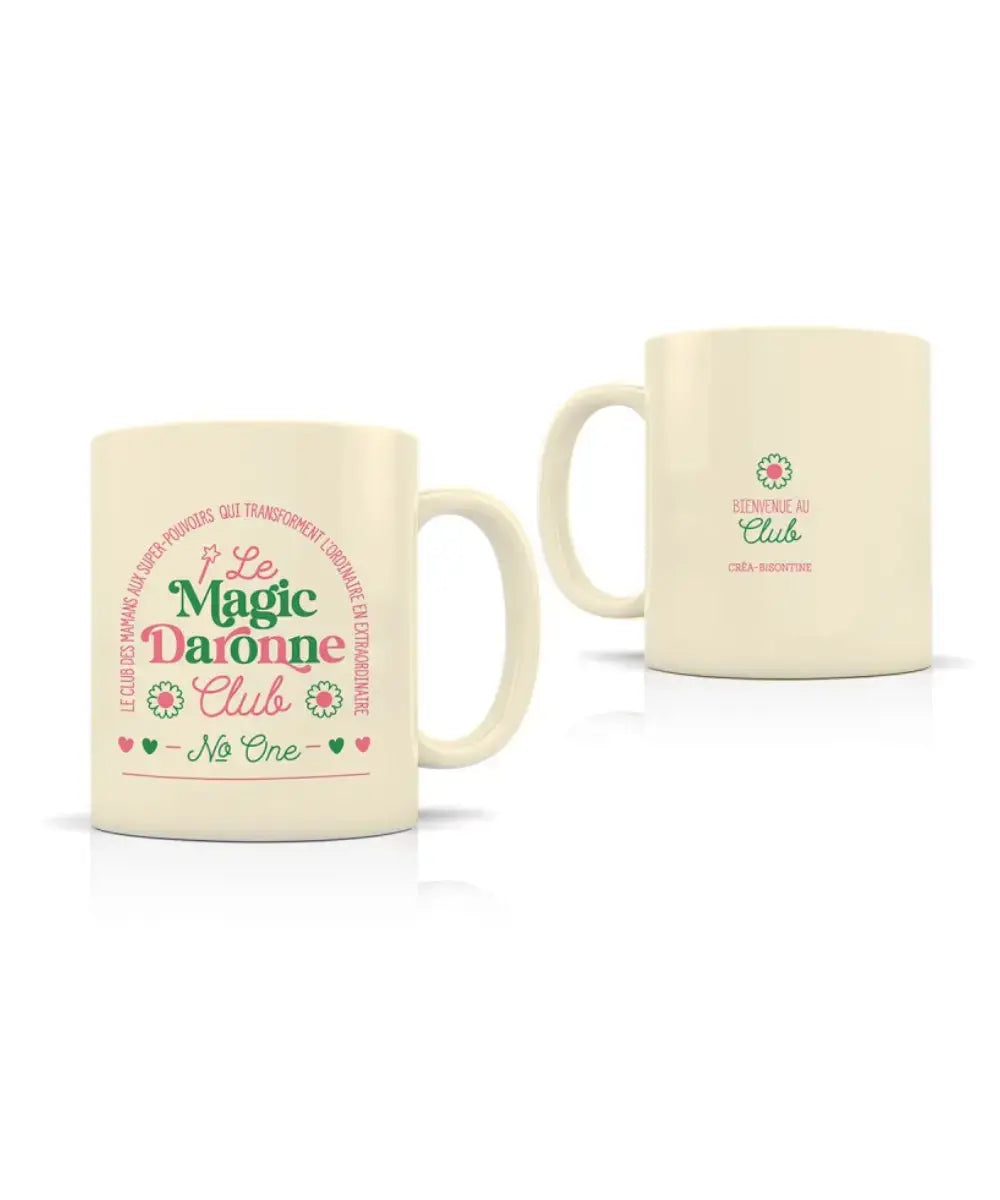Vue du dos du mug Club Daronne de Crea-Bisontine