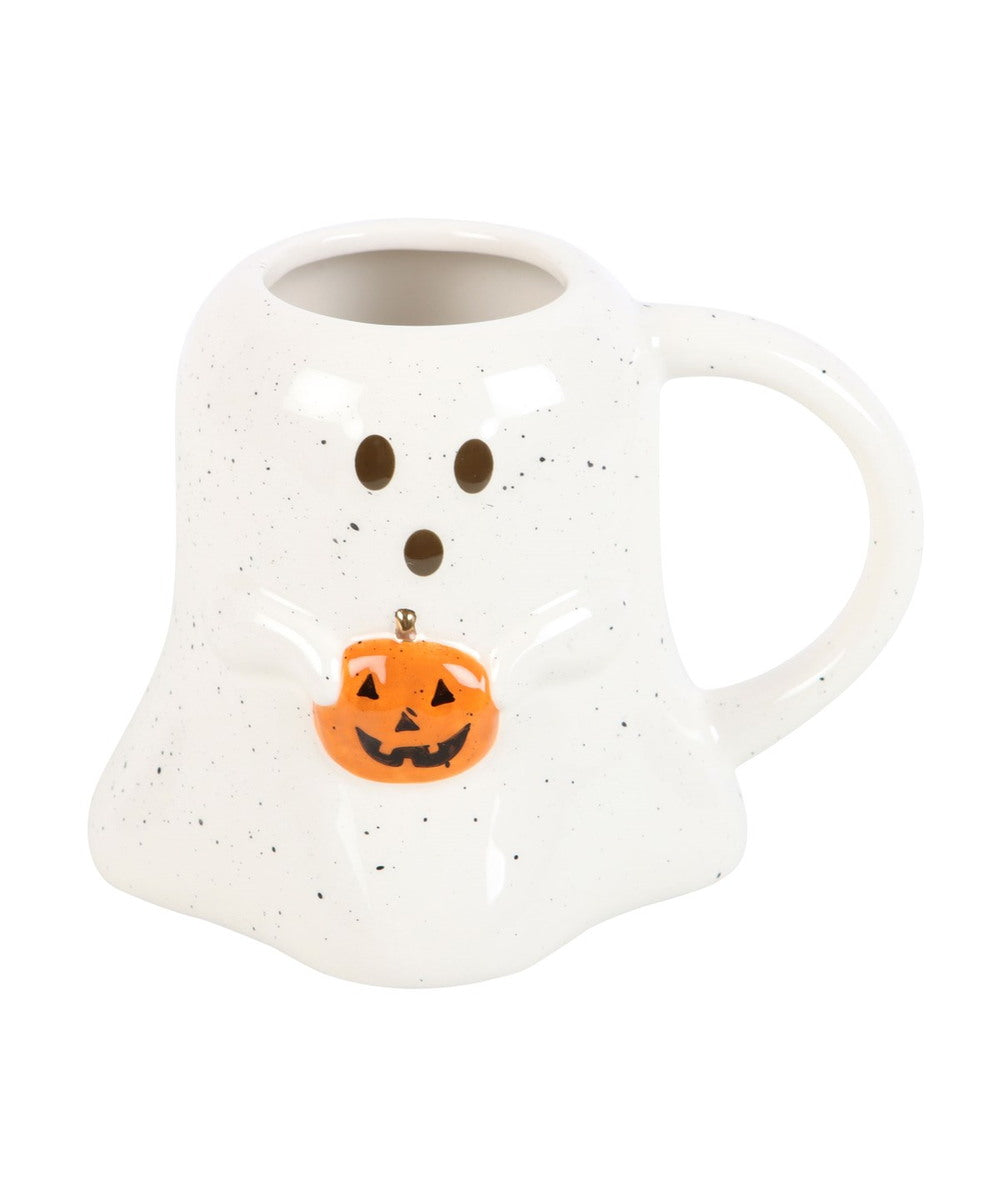 Mug fantôme avec citrouille de la marque Something Different, sur fond blanc, vue de face