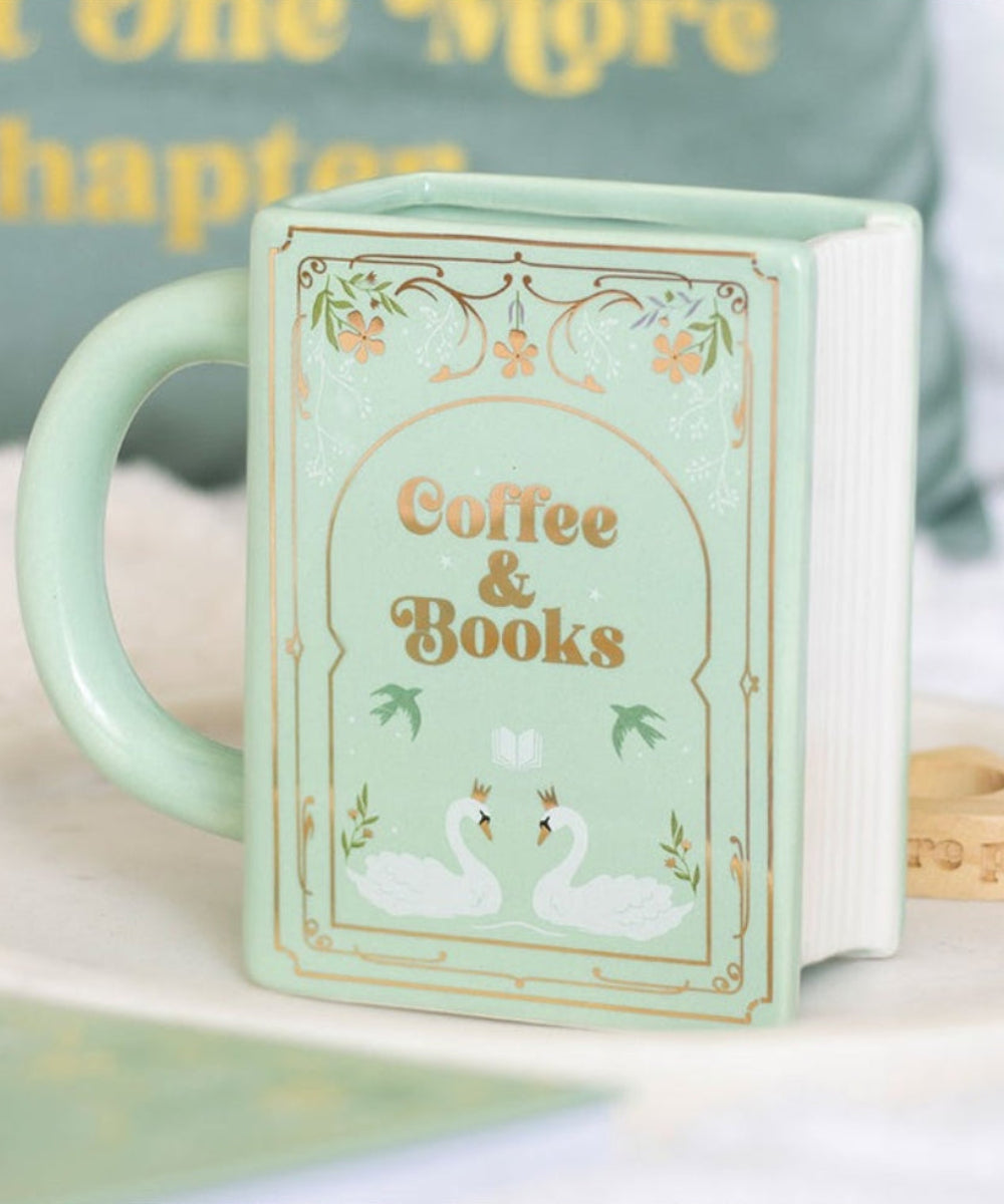 Mug Livre Vert de la marque Something Different, sur fond blanc