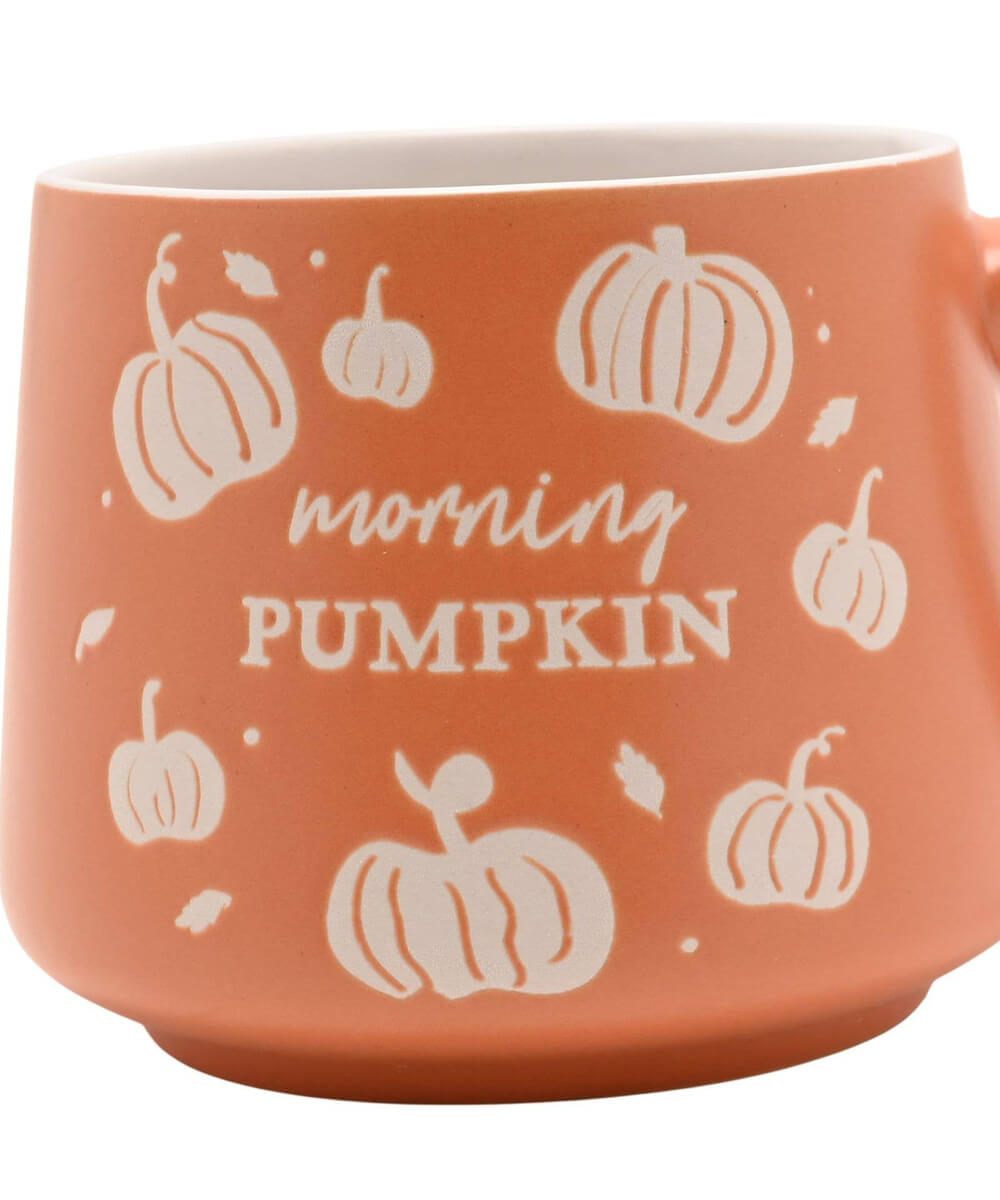 Mug Morning Pumpkin orange 400 ml, sélection Merci Léonie, détail du décor