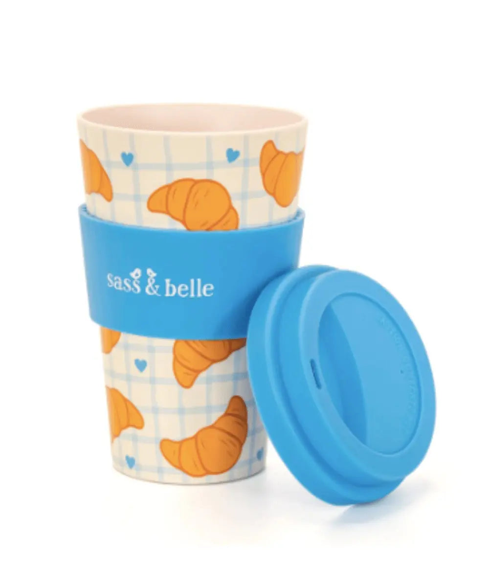 Mug Nomade Croissants de Sass & Belle ouvert et sur un fond blanc
