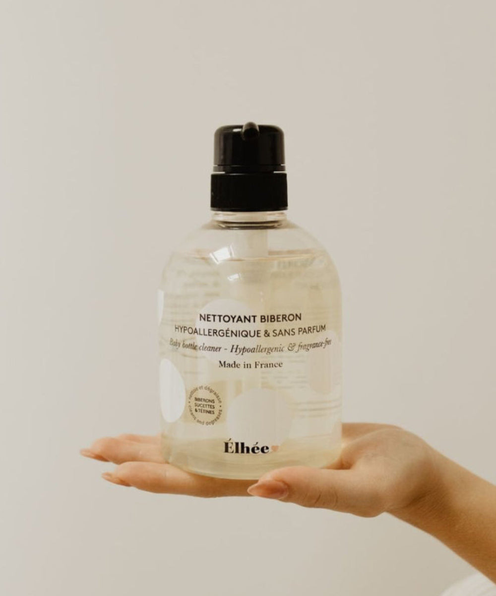 Nettoyant naturel sans parfum pour biberons et tétines Élhée