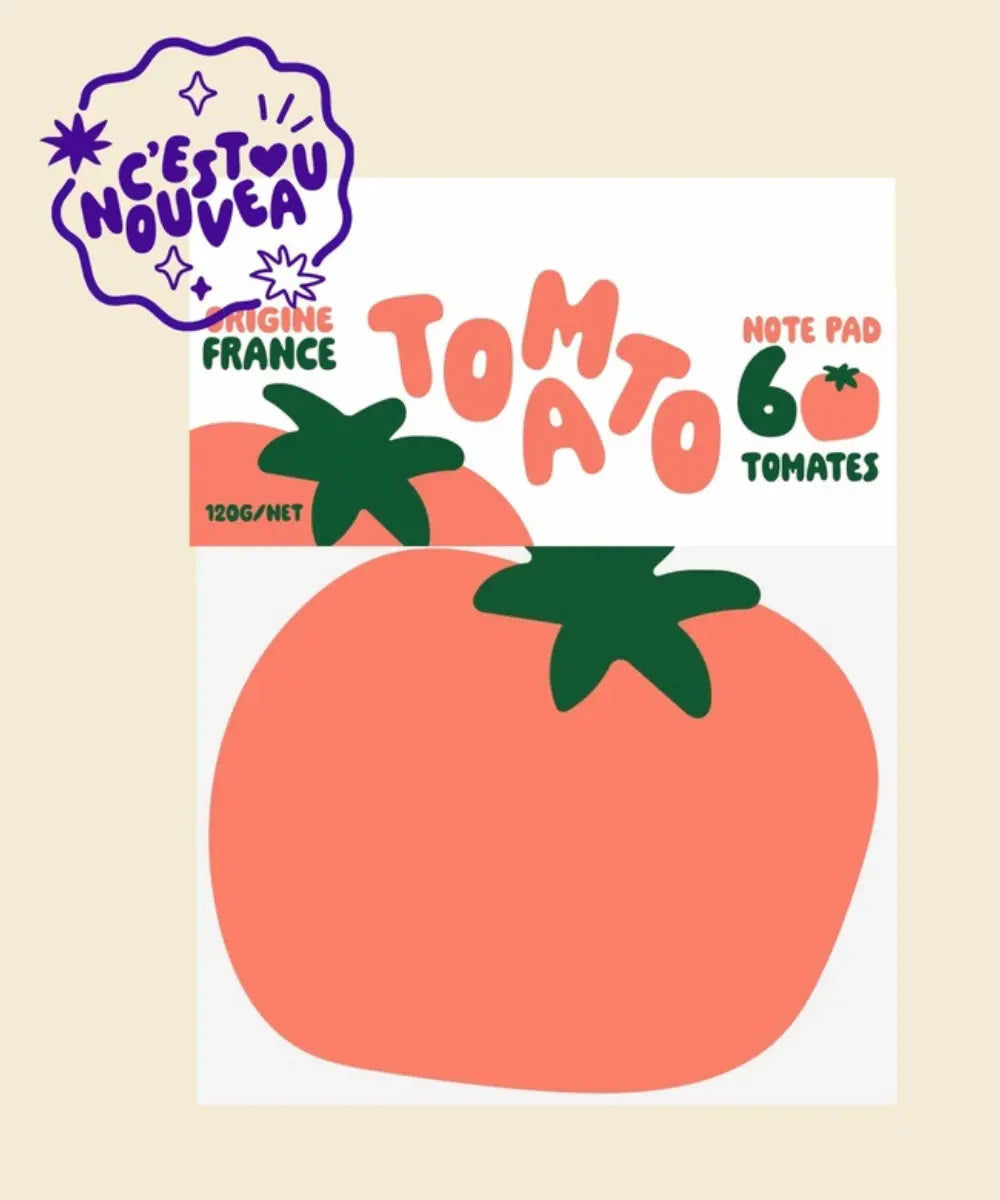 Notepad feuillets non adhesifs tomate fait main a Lyon Tomato Club