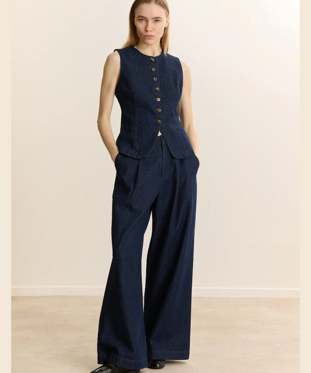 Pantalon Voltaire Brut Garance Paris porté de face