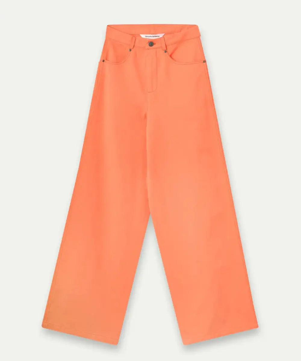 Pantalon Wide Leg orange de Compania Fantastica sur fond blanc