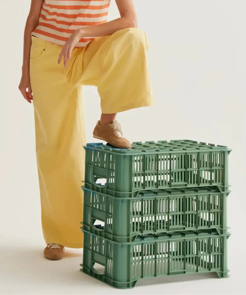 Pantalon Wide Leg Jaune pastel de la marque Compania Fantastica