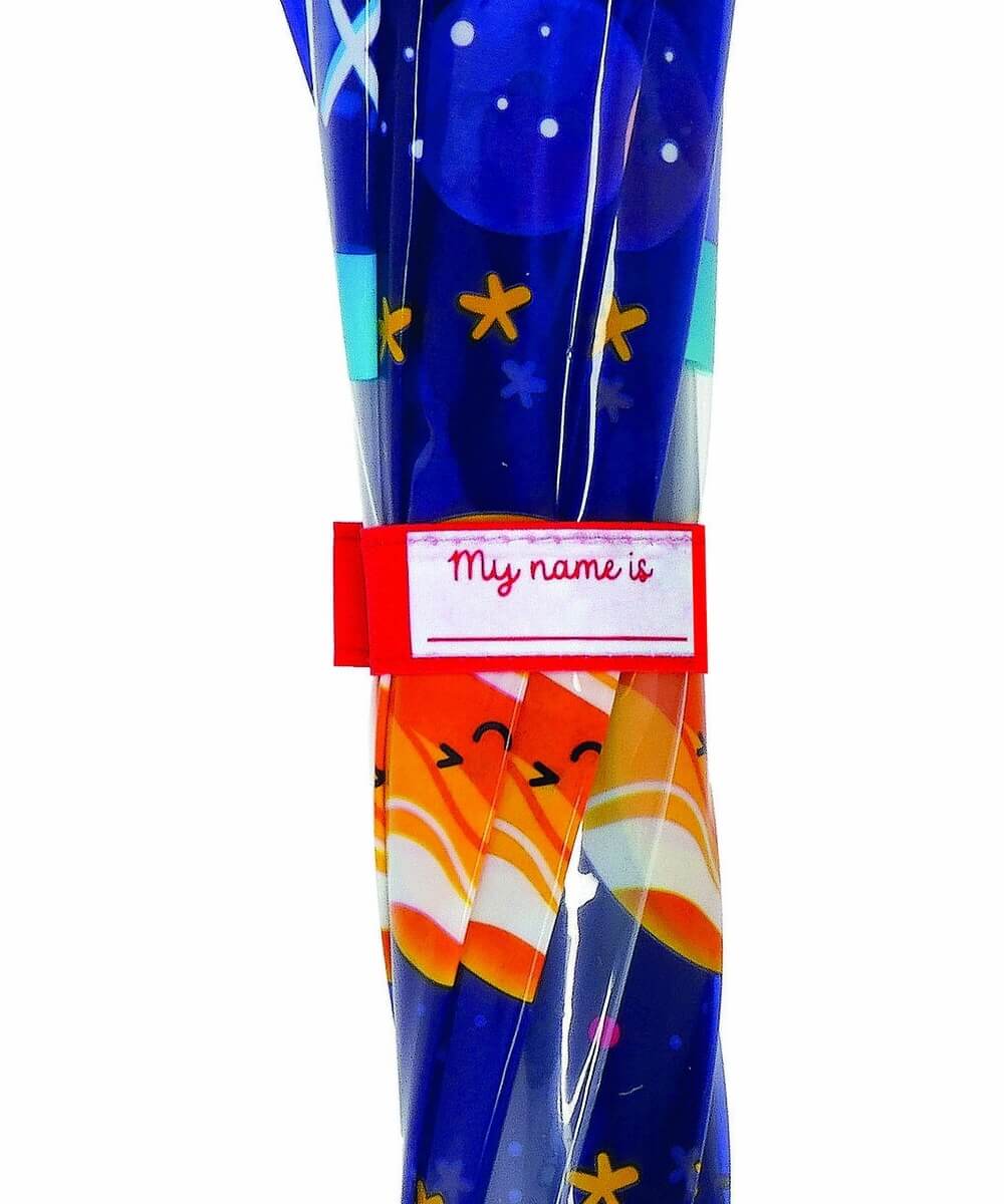 Patte de fermeture du parapluie enfant Espace de Legami avec emplacement pour le prénom