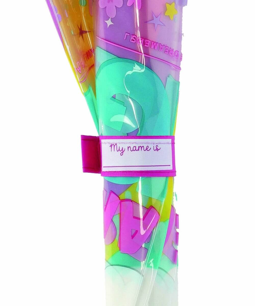 Patte de fermeture du parapluie enfant Licorne de Legami avec emplacement pour le prénom