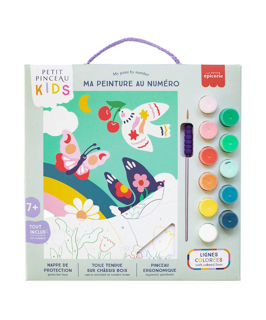 Peinture au numéro enfant Printemps de la marque La Petite Épicerie, sur fond blanc