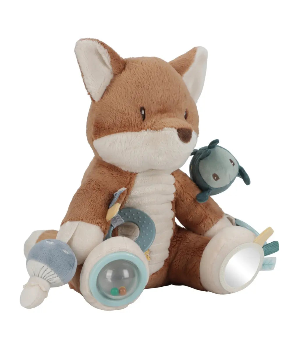 Peluche d'activités Renard de la collection Forest Friends de la marque Little Dutch sur fond blanc