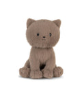 Peluche Chat British Shorthair Freddy 18 cm de Bon Ton Toys, assis de face sur fond blanc