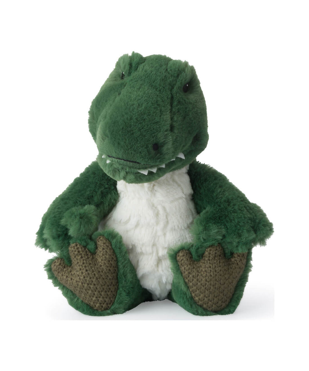 Peluche Crocodile Cornelio WWF 29 cm de Bon Ton Toys, assis de face, ventre clair et pelage vert