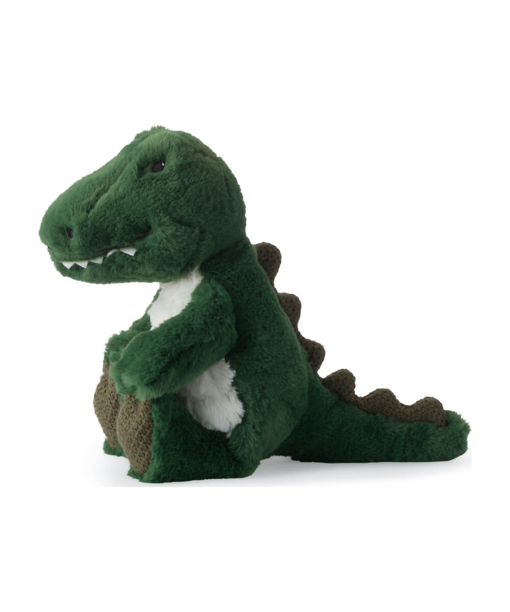 Peluche Crocodile Cornelio WWF 29 cm de Bon Ton Toys, de profil avec son museau et sa queue