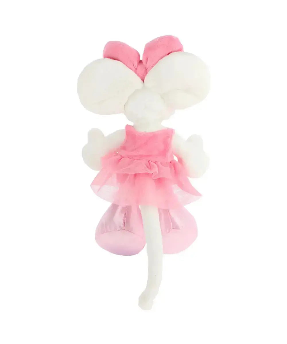 Peluche Diddlina Ballerine de Diddl is Back sur un fond blanc et vue de dos