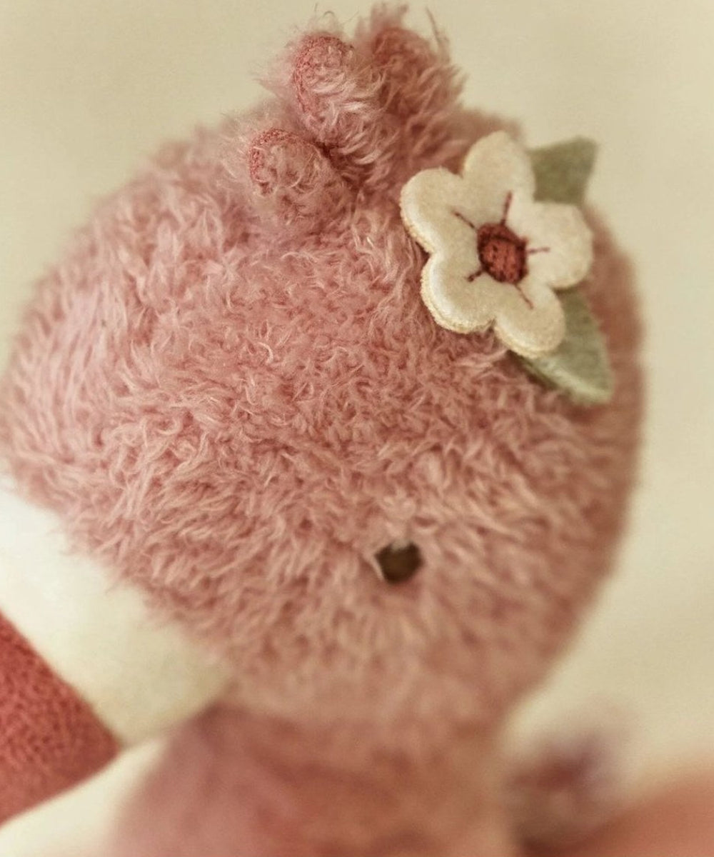Détail de la Peluche Flamant rose de la marque Little Dutch