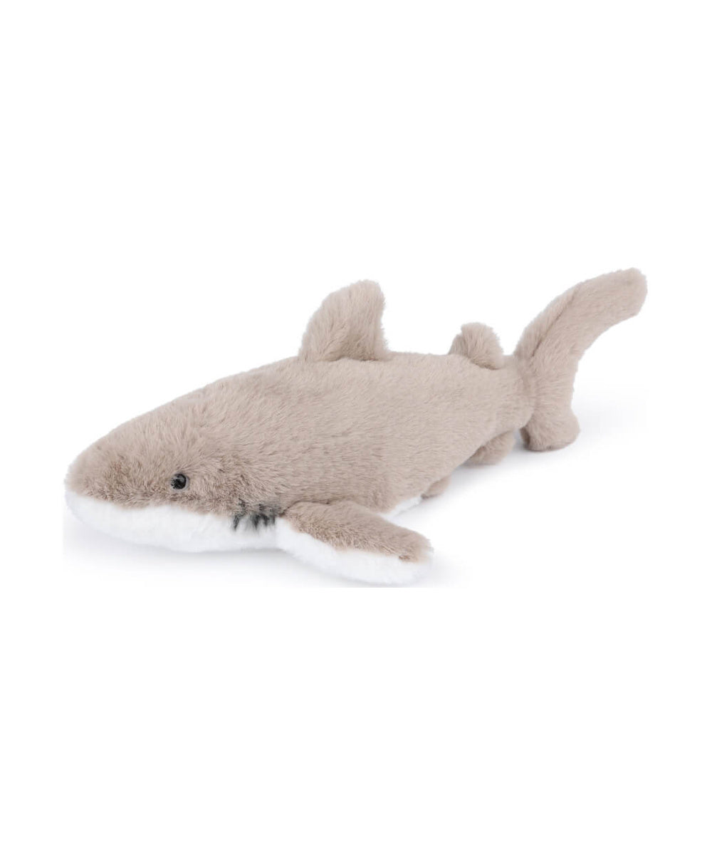 Peluche Grand requin blanc WWF 24 cm de Bon Ton Toys, de profil sur fond blanc