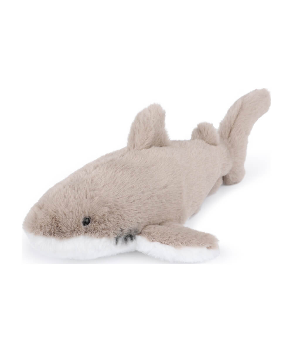 Peluche Grand requin blanc WWF 24 cm de Bon Ton Toys, de trois quarts sur fond blanc