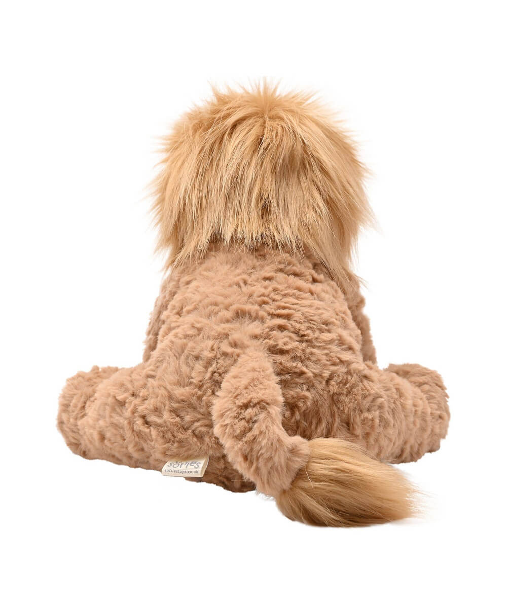 Peluche lion Léo brun à crinière, sélection Merci Léonie, sur fond blanc