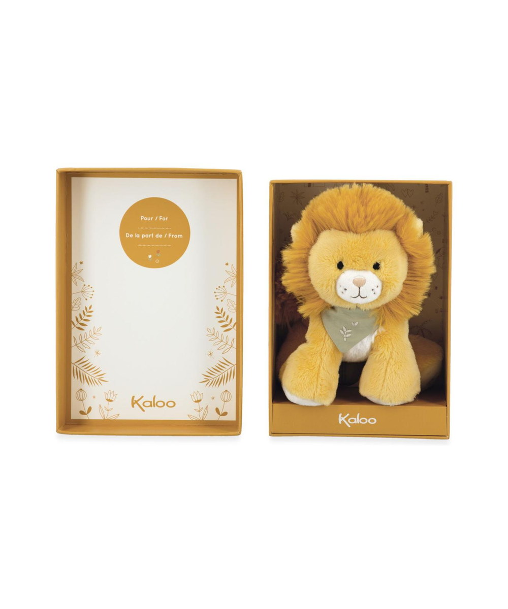 Peluche Lion Nougat 17 cm de la marque Kaloo, sur fond blanc