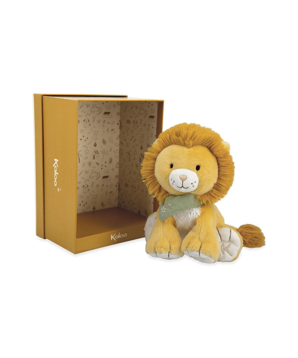 Peluche Lion Nougat 17 cm de la marque Kaloo, sur fond blanc