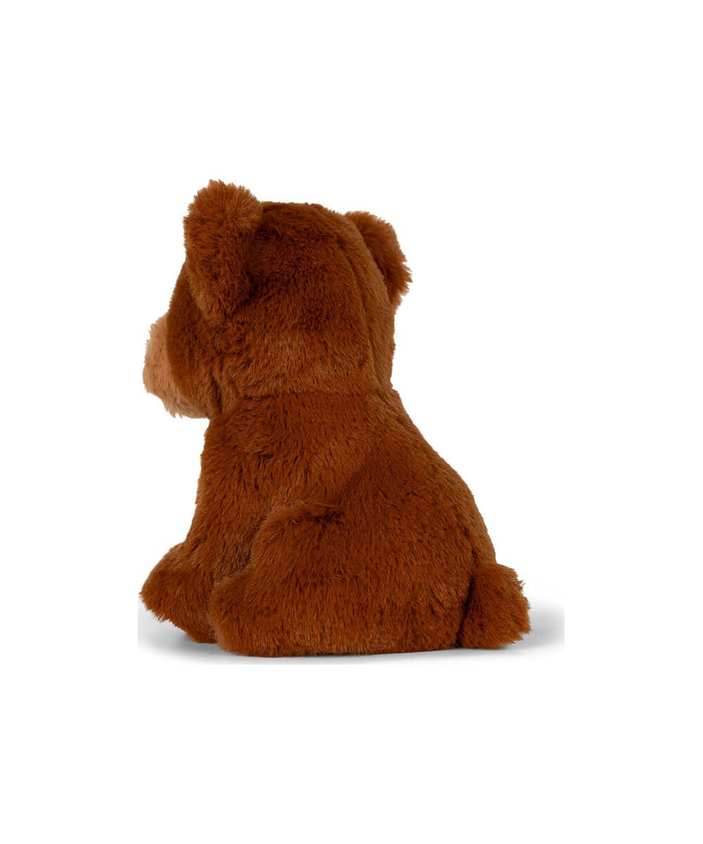 Peluche Ours brun WWF 16 cm de Bon Ton Toys, vu de dos sur fond blanc