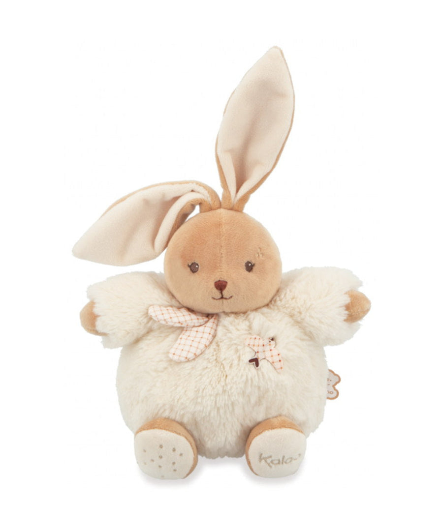 Peluche Patapouf Lapin crème 17 cm de la marque Kaloo, sur fond blanc