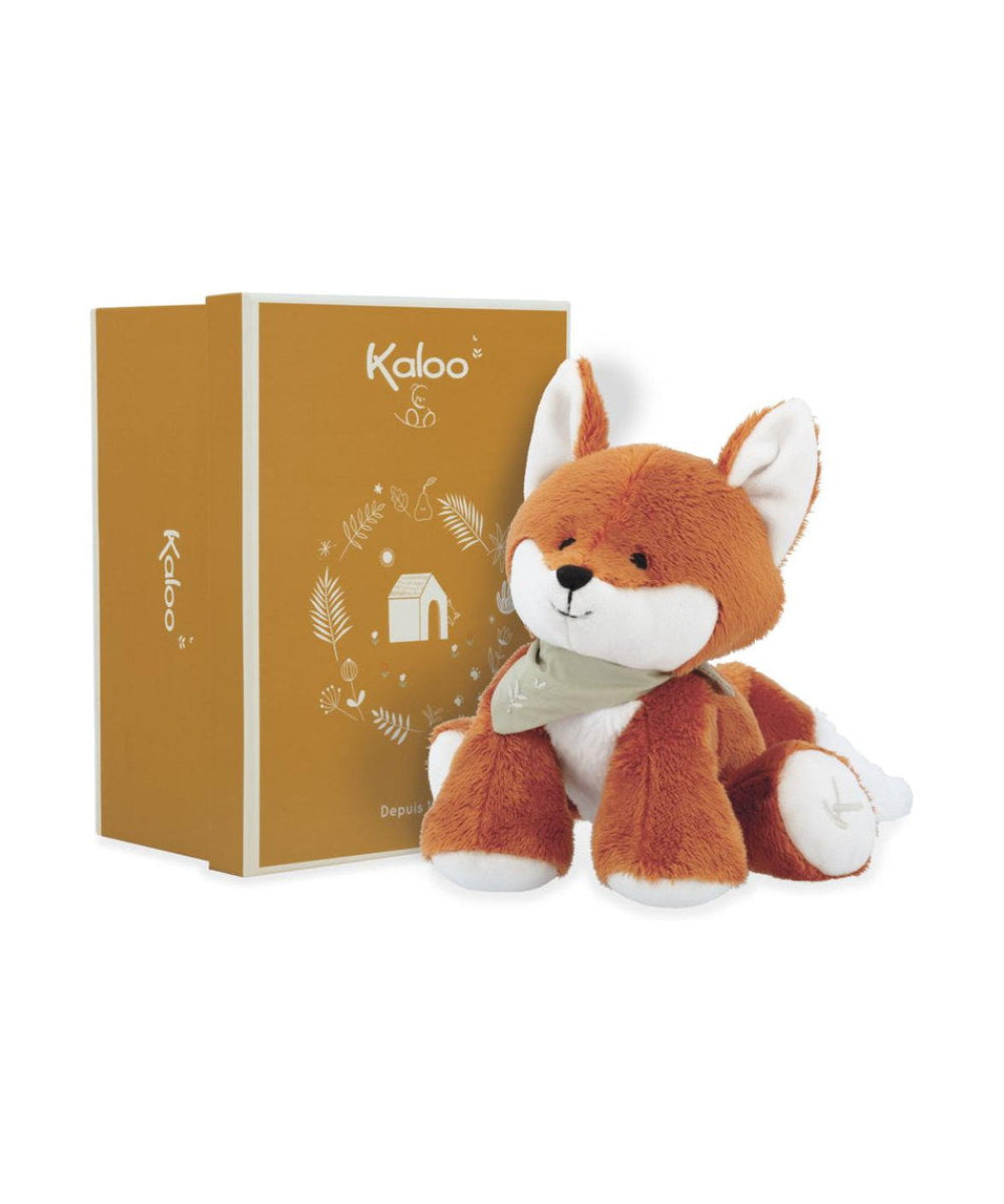 Peluche Renard Paprika 17 cm de la marque Kaloo, sur fond blanc