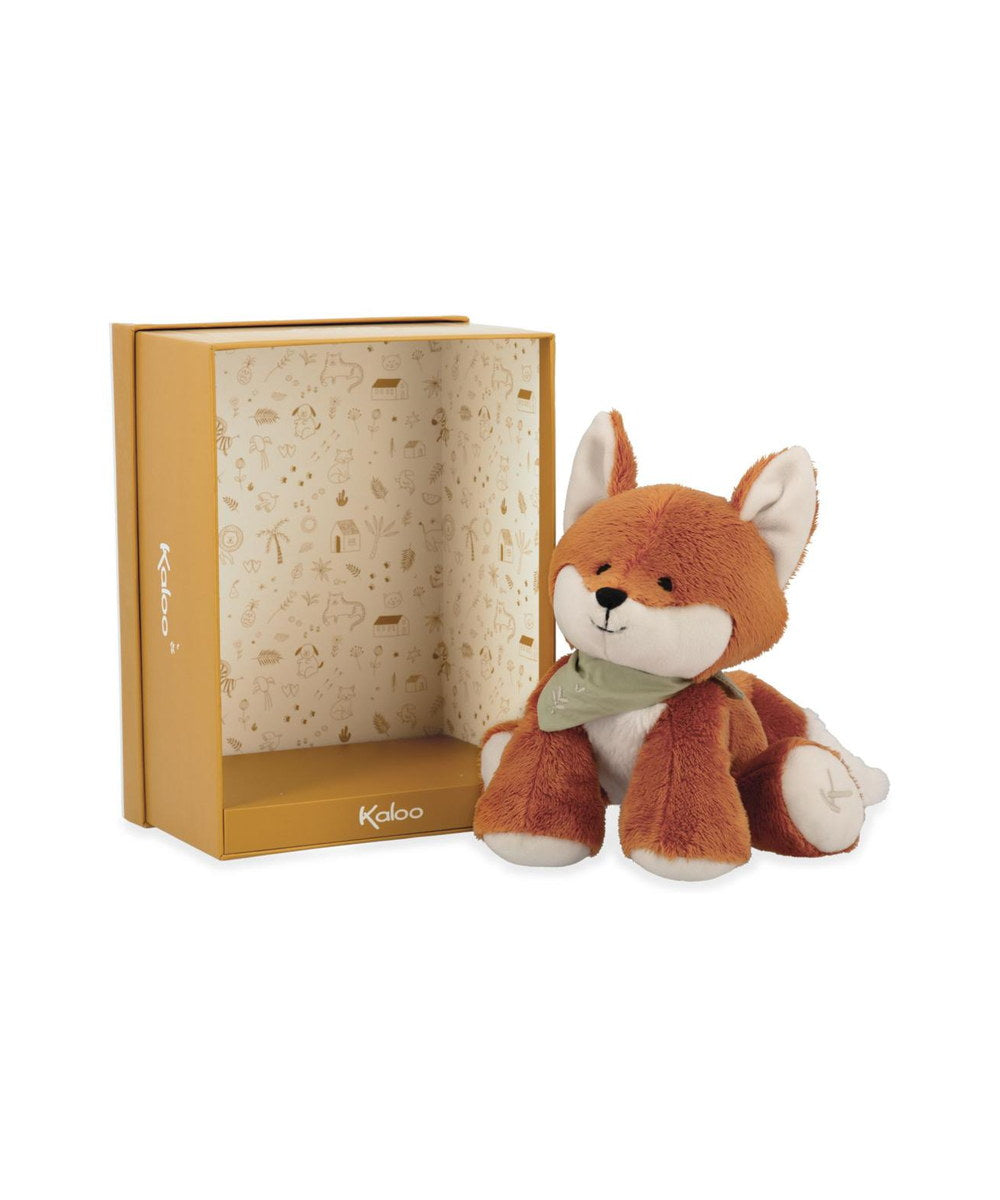 Peluche Renard Paprika 17 cm de la marque Kaloo, sur fond blanc