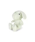 Peluche Snoopy velours côtelé Vert 19 cm de Bon Ton Toys, assis de trois quarts en velours vert menthe