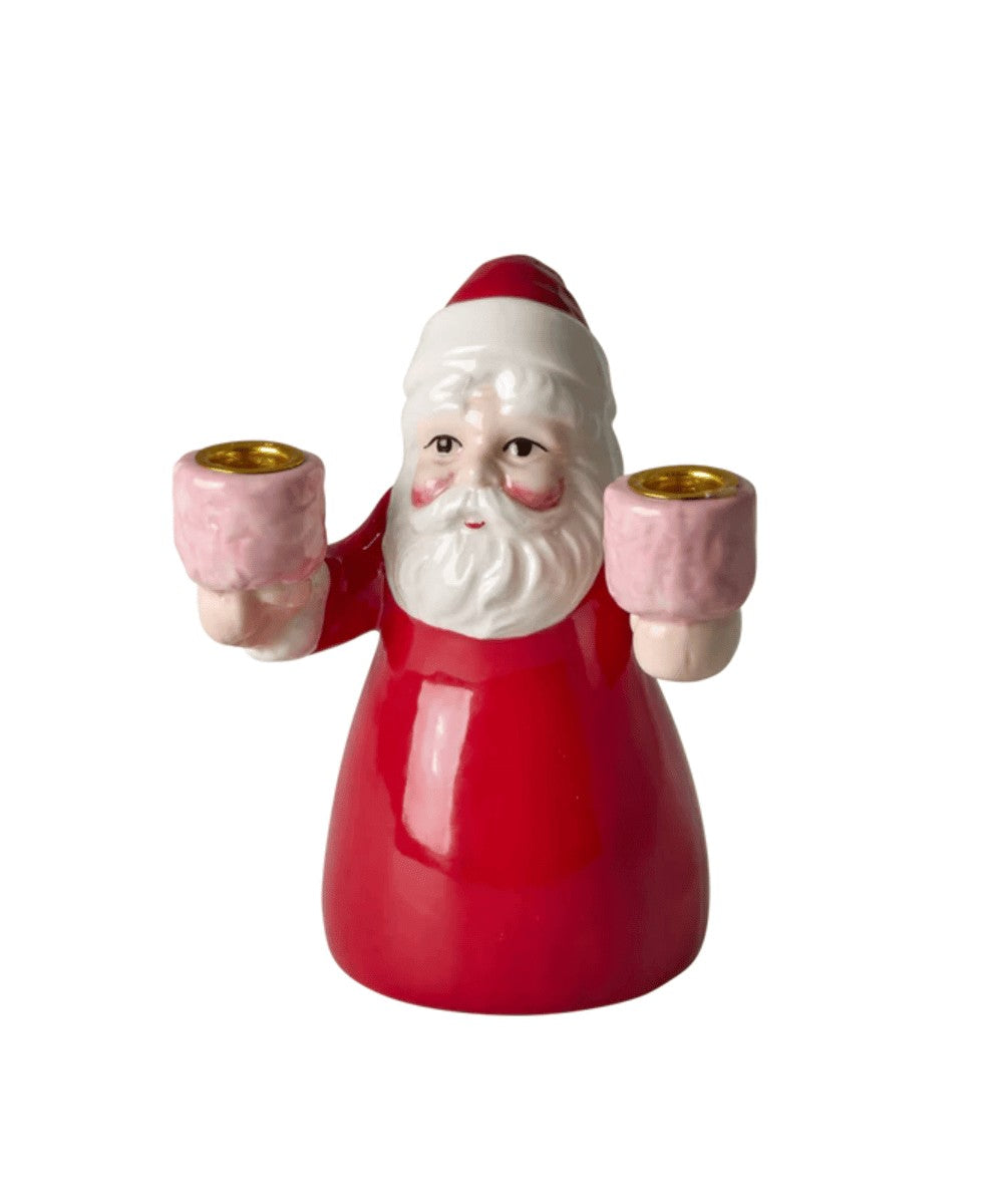 Petit bougeoir en céramique Père Noël, Rice