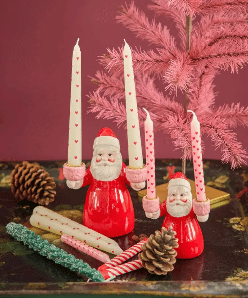 Petit bougeoir en céramique Père Noël, Rice