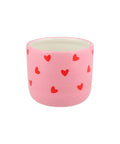 Petit cache-pot Artisan Cœurs rose de Gift Company