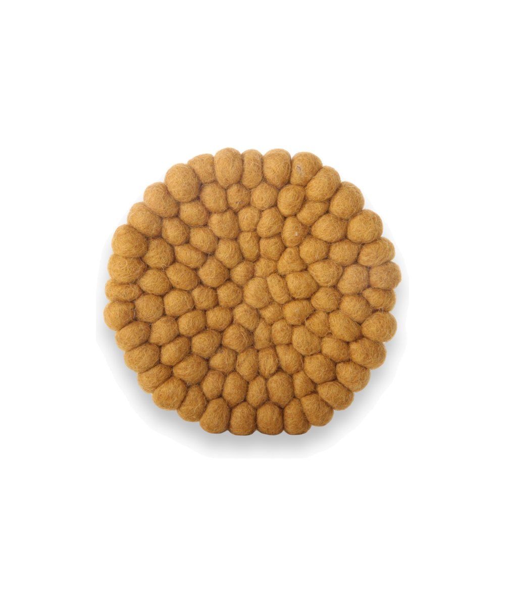 Petit dessous de verre ocre - Lot de 2 de la marque Gry & Sif, sur fond blanc