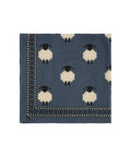 Petit Foulard Bleu à imprimé Moutons et réalisé en moutons de la marque Emile & Ida