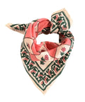 Petit foulard Flo Pink imprimé à la main par la marque Maison Augustin