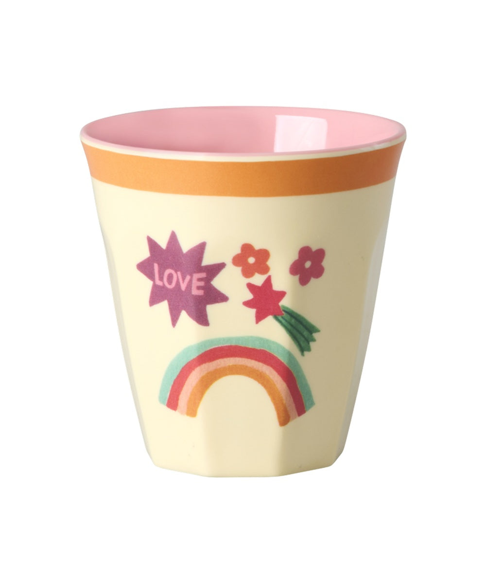 Petit gobelet Hero rose Rice motif Arc-en-ciel