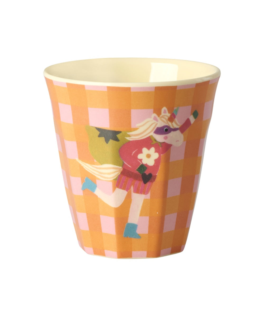 Petit gobelet Hero rose Rice motif Carreaux orange