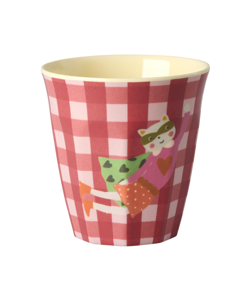 Petit gobelet Hero rose Rice motif Carreaux roses