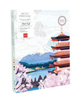Coffret peinture au numéro Petit Pinceau illustration Japon avec pots de peinture et pinceaux La Petite Épicerie.